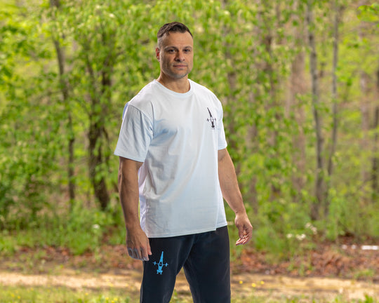 Power Monkey Fitness Oversized White Tee