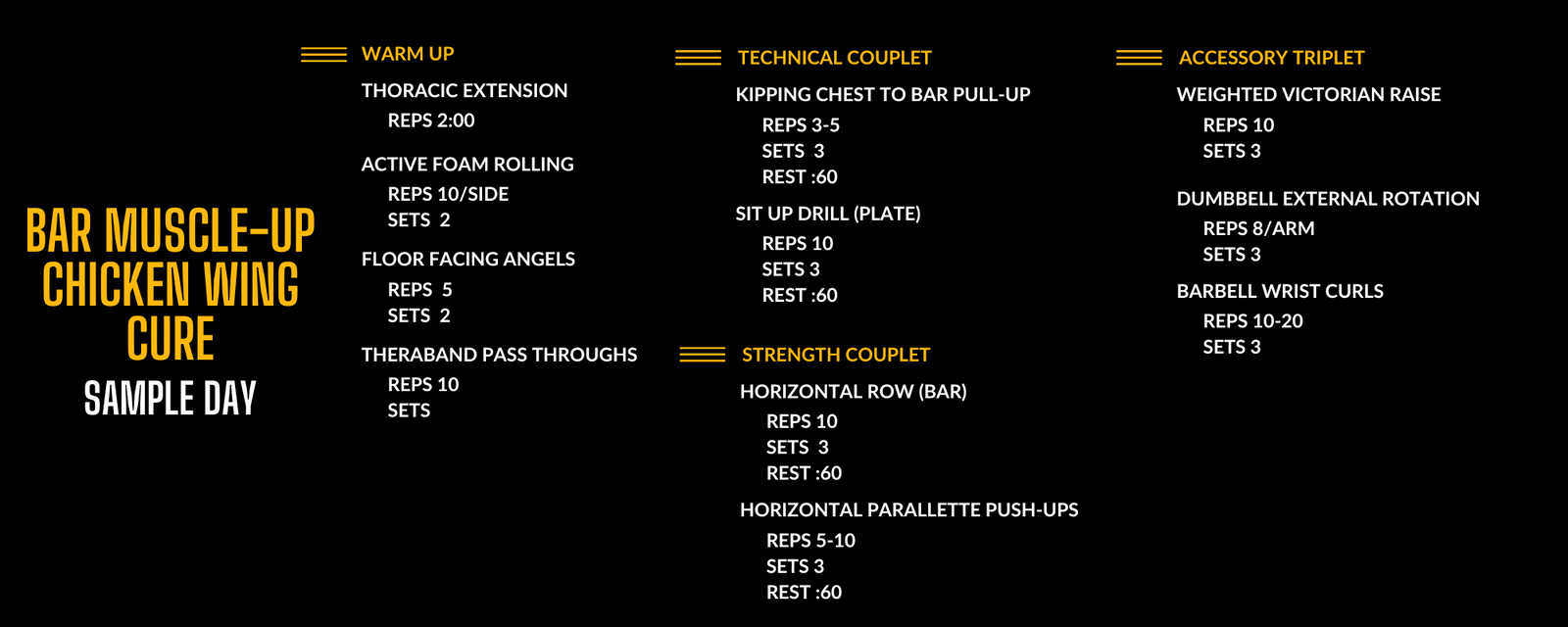 Power Monkey Training Bar Muscle-Up Chicken Wing Cure Program.