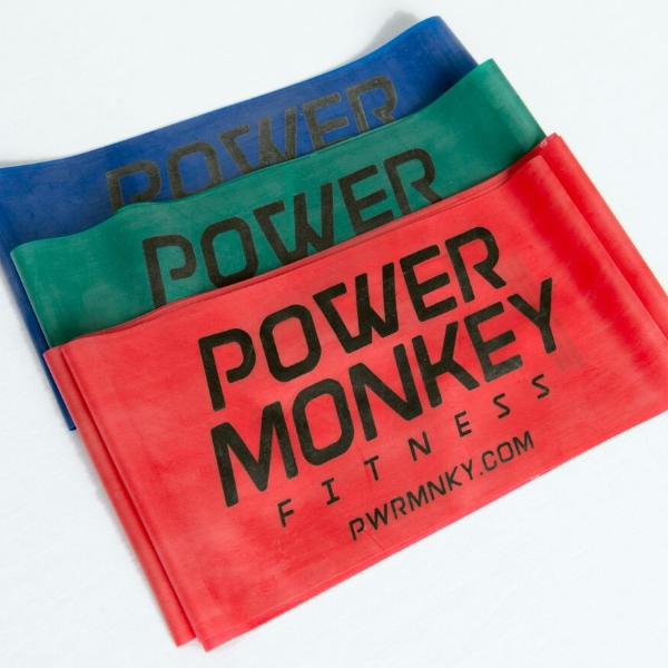 Set Of 3 Power  Monkey Therabands (Green, Red, Blue)